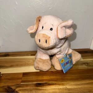 Webkinz Ganz Retired Floppy PigHM184 Stuffed Animal With New Unused Sealed Code!